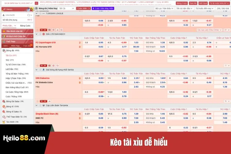 Kèo tài xỉu dễ hiểu