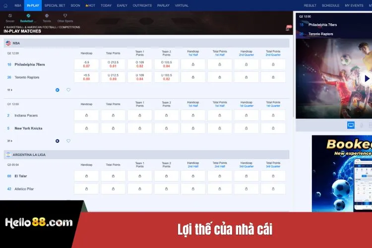 Lợi thế của nhà cái