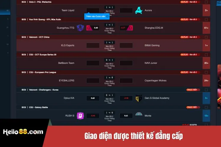 Giao diện được thiết kế đẳng cấp